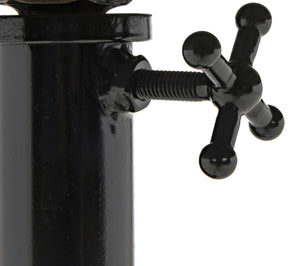 Noir Kaldera Side Table - Modern Black Iron Accent with Adjustable Height for Timeless Elegance and Function GTAB318MTB