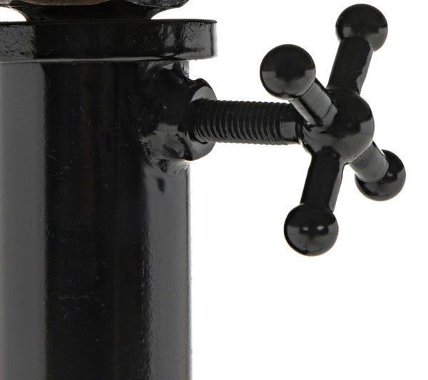 Noir Kaldera Side Table - Modern Black Iron Accent with Adjustable Height for Timeless Elegance and Function GTAB318MTB