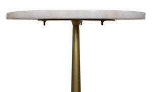 Noir Cosmopolitan Side Table – Stylish Marble Top Accent Piece for Modern Living Rooms and Bedrooms Antique Brass GTAB343MB