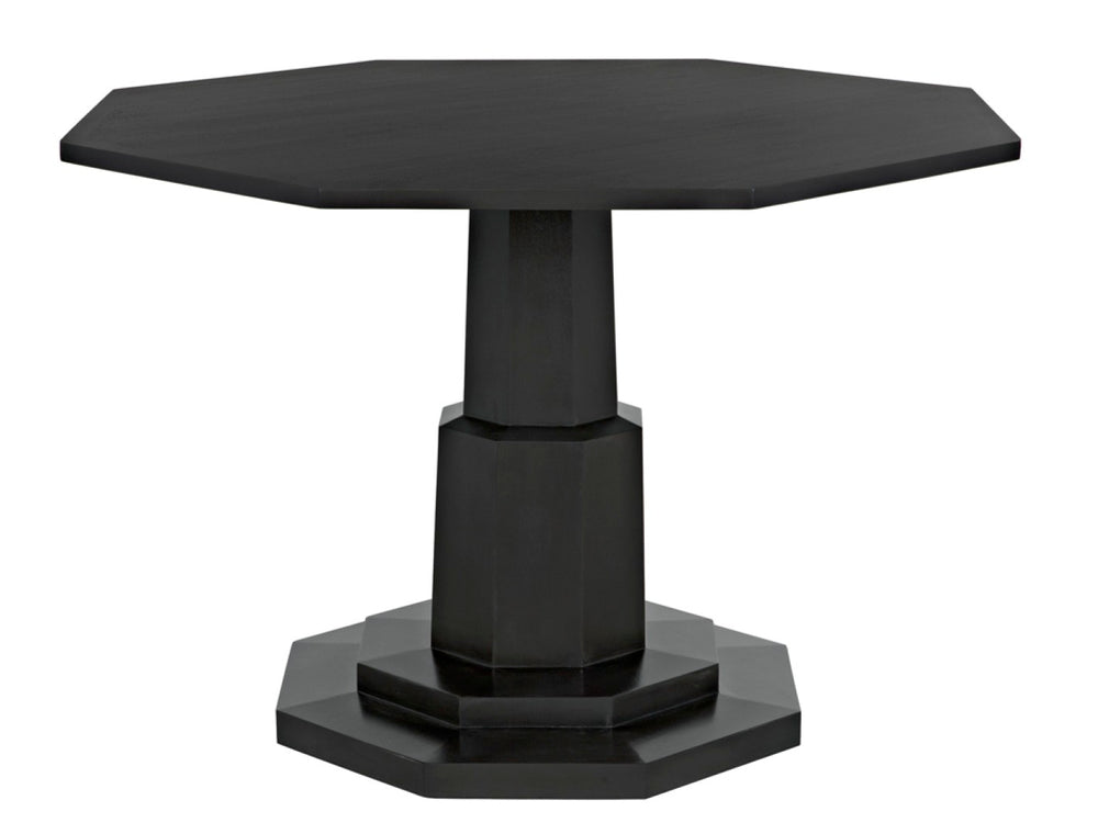 Noir Octagon Table, Pale Mahogany Dining Centerpiece with Eight-Sided Design for Stylish Interiors GTAB474P