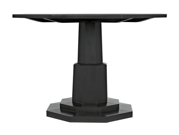 Noir Octagon Table, Pale Mahogany Dining Centerpiece with Eight-Sided Design for Stylish Interiors GTAB474P