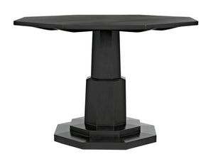 Noir Octagon Table, Pale Mahogany Dining Centerpiece with Eight-Sided Design for Stylish Interiors GTAB474P