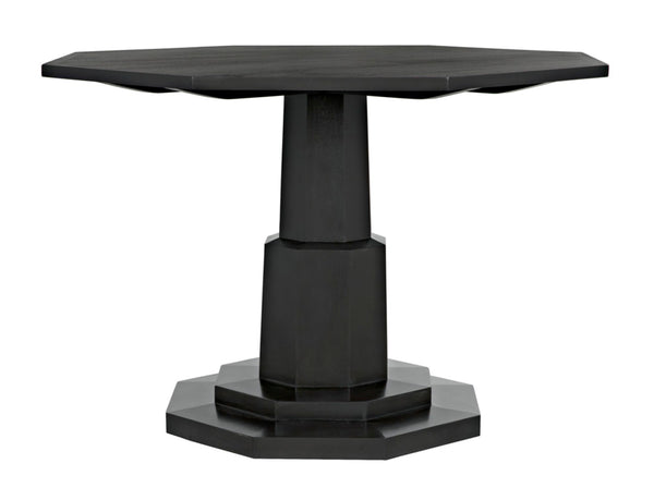 Noir Octagon Table, Pale Mahogany Dining Centerpiece with Eight-Sided Design for Stylish Interiors GTAB474P