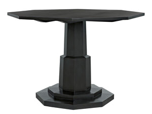 Noir Octagon Table, Pale Mahogany Dining Centerpiece with Eight-Sided Design for Stylish Interiors GTAB474P
