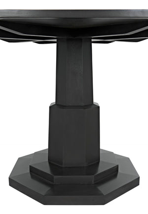 Noir Octagon Table, Pale Mahogany Dining Centerpiece with Eight-Sided Design for Stylish Interiors GTAB474P