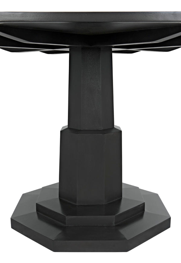 Noir Octagon Table, Pale Mahogany Dining Centerpiece with Eight-Sided Design for Stylish Interiors GTAB474P