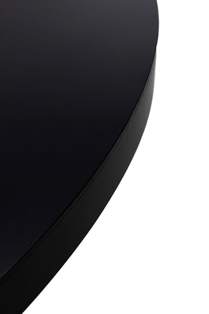 Noir Marlow Handcrafted Black Iron Dining Table - Sleek Round Centerpiece for Modern Interiors & Dining GTAB488MTB