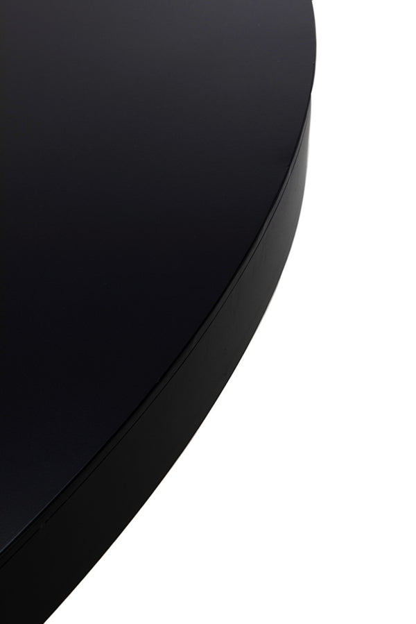 Noir Marlow Handcrafted Black Iron Dining Table - Sleek Round Centerpiece for Modern Interiors & Dining GTAB488MTB