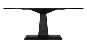 Noir Amboss Dining Table - Modern Industrial Black Iron Design with Spacious 72" Top for 6-8 Guests GTAB492MTB