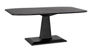 Noir Amboss Dining Table - Modern Industrial Black Iron Design with Spacious 72" Top for 6-8 Guests GTAB492MTB
