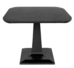 Noir Amboss Dining Table - Modern Industrial Black Iron Design with Spacious 72" Top for 6-8 Guests GTAB492MTB