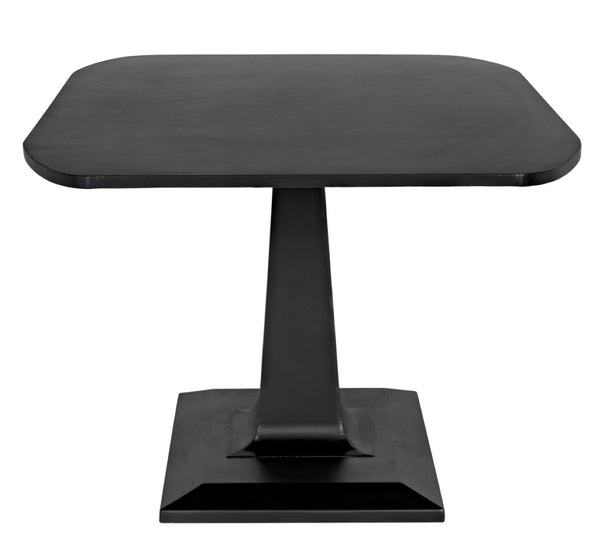 Noir Amboss Dining Table - Modern Industrial Black Iron Design with Spacious 72" Top for 6-8 Guests GTAB492MTB