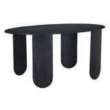 Eco Oval Dining Table GTAB5004MTB Matte Black Noir