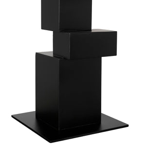 Noir Speer Metal Table - Industrial-Strength Design for Modern Dining & Workspace, Matte Black Finish GTAB5006MTB