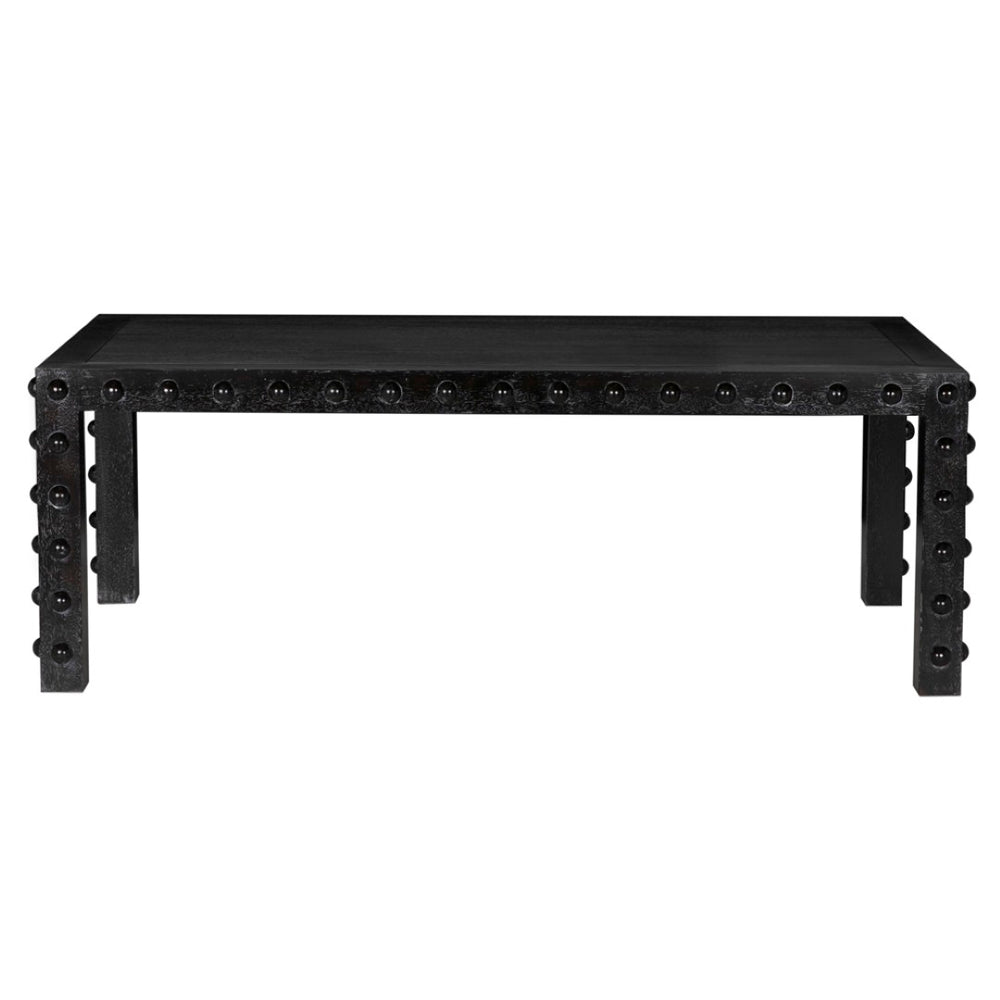 Noir Didier Dining Table - Elegant Black Walnut Design for Modern & Traditional Interiors, 86” Wide GTAB5007BKW