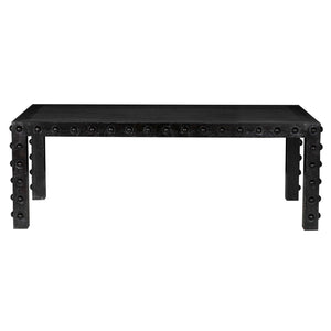 Noir Didier Dining Table - Elegant Black Walnut Design for Modern & Traditional Interiors, 86” Wide GTAB5007BKW