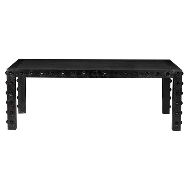 Noir Didier Dining Table - Elegant Black Walnut Design for Modern & Traditional Interiors, 86” Wide GTAB5007BKW