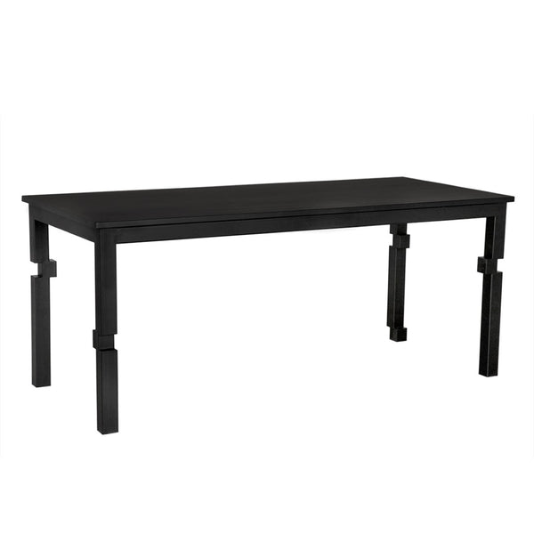 Noir Tetris Table - Bold Geometric Iron Design, Matte Black Finish, Perfect for Dining & Workspace Use GTAB5010MTB
