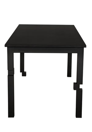 Noir Tetris Table - Bold Geometric Iron Design, Matte Black Finish, Perfect for Dining & Workspace Use GTAB5010MTB
