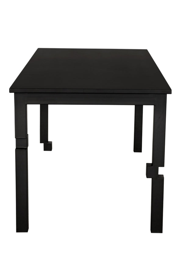 Noir Tetris Table - Bold Geometric Iron Design, Matte Black Finish, Perfect for Dining & Workspace Use GTAB5010MTB