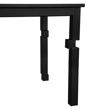 Noir Tetris Table - Bold Geometric Iron Design, Matte Black Finish, Perfect for Dining & Workspace Use GTAB5010MTB