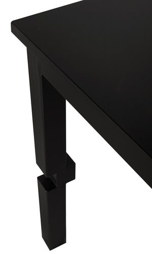 Noir Tetris Table - Bold Geometric Iron Design, Matte Black Finish, Perfect for Dining & Workspace Use GTAB5010MTB