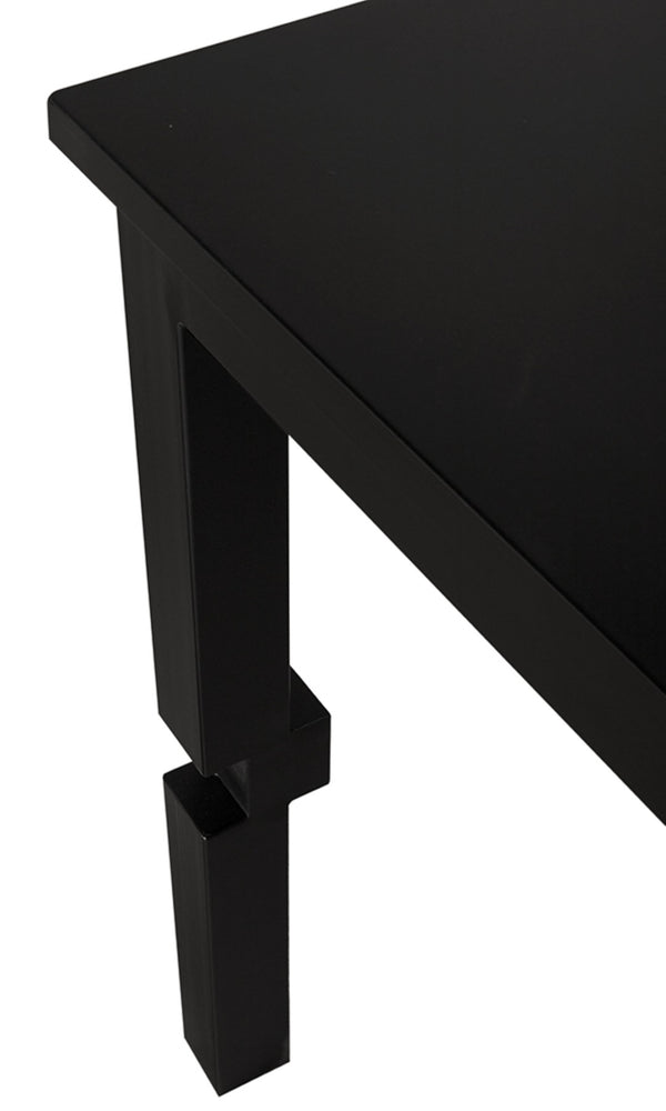 Noir Tetris Table - Bold Geometric Iron Design, Matte Black Finish, Perfect for Dining & Workspace Use GTAB5010MTB