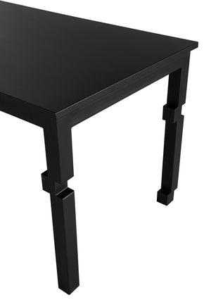 Noir Tetris Table - Bold Geometric Iron Design, Matte Black Finish, Perfect for Dining & Workspace Use GTAB5010MTB