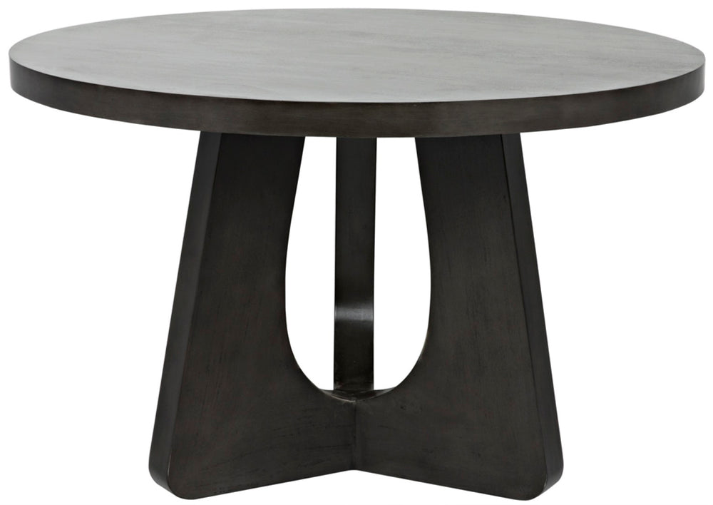 Noir Nobuko Round Dining Table, 48" Pale Mahogany, Handcrafted Elegance for Cozy Spaces and Gatherings GTAB508P-48