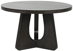 Noir Nobuko Round Dining Table, 48" Pale Mahogany, Handcrafted Elegance for Cozy Spaces and Gatherings GTAB508P-48