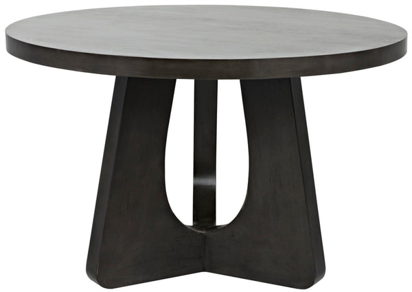 Noir Nobuko Round Dining Table, 48" Pale Mahogany, Handcrafted Elegance for Cozy Spaces and Gatherings GTAB508P-48