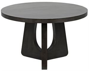Noir Nobuko Round Dining Table, 48" Pale Mahogany, Handcrafted Elegance for Cozy Spaces and Gatherings GTAB508P-48