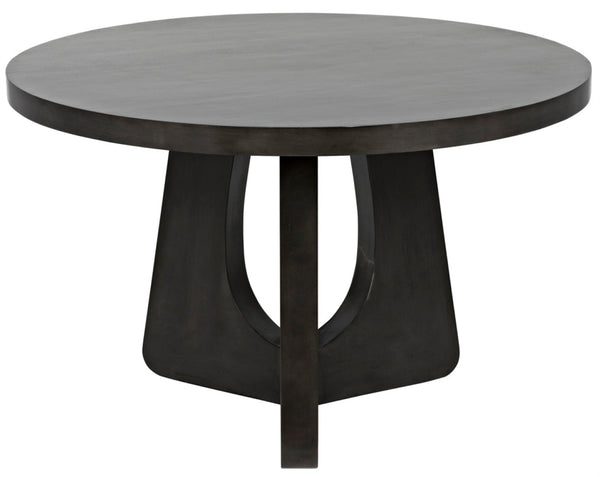 Noir Nobuko Round Dining Table, 48" Pale Mahogany, Handcrafted Elegance for Cozy Spaces and Gatherings GTAB508P-48