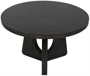 Noir Nobuko Round Dining Table, 48" Pale Mahogany, Handcrafted Elegance for Cozy Spaces and Gatherings GTAB508P-48