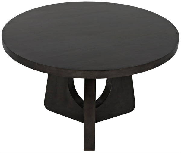 Noir Nobuko Round Dining Table, 48" Pale Mahogany, Handcrafted Elegance for Cozy Spaces and Gatherings GTAB508P-48
