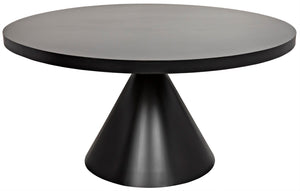 Noir Cone Dining Table - Modern Black Iron Design with Durable Craftsmanship for Stylish Dining Spaces GTAB523MTB