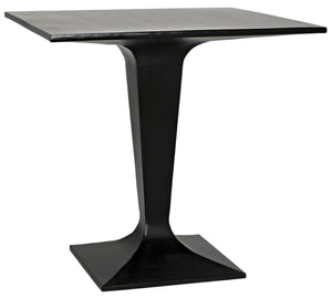 Noir Anoil Handcrafted Bistro Table – Matte Black Iron, Ideal for Indoor/Outdoor Dining & Accent Use GTAB525MTB