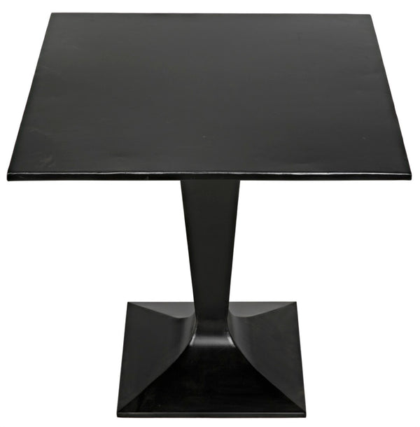 Noir Anoil Handcrafted Bistro Table – Matte Black Iron, Ideal for Indoor/Outdoor Dining & Accent Use GTAB525MTB