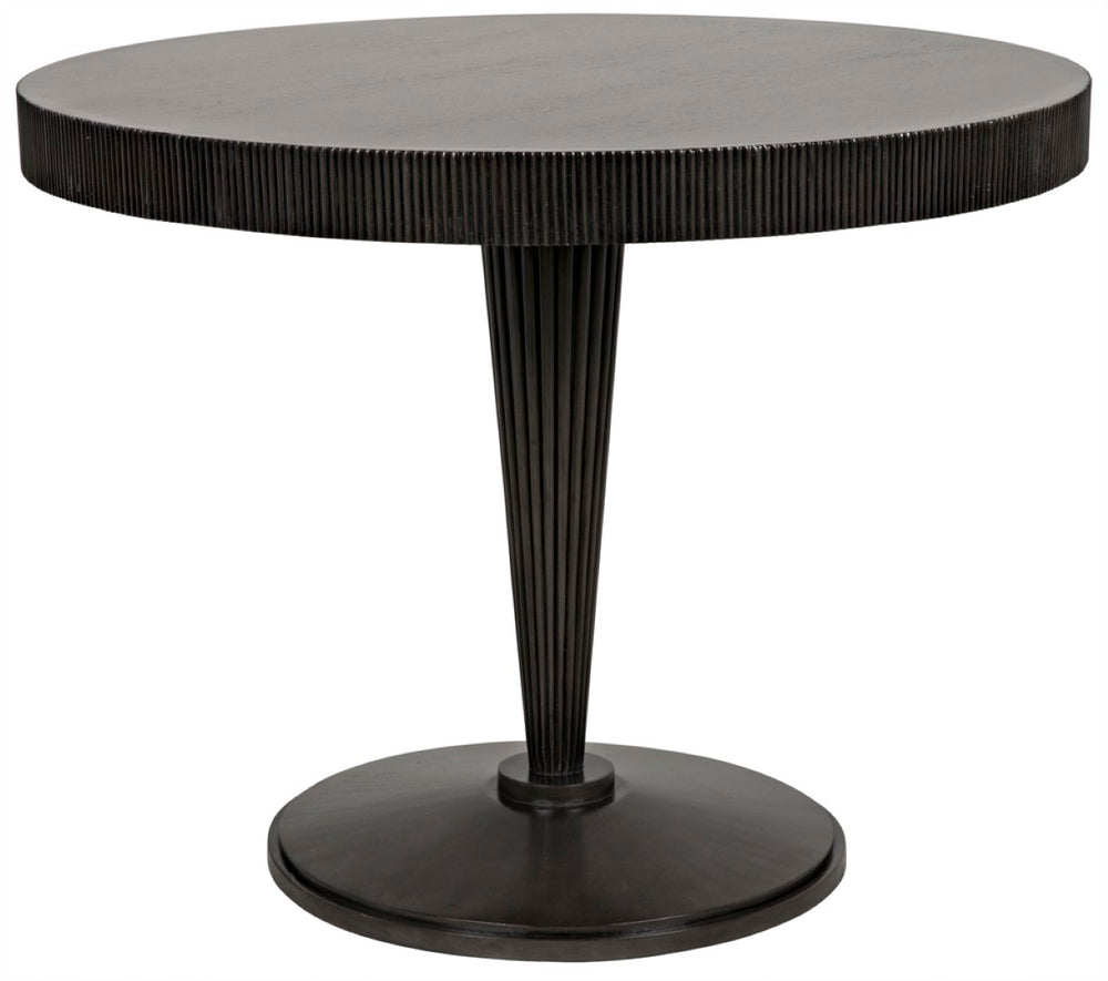 Noir Granada Dining Table, Artisan-Carved Mahogany with Hand-Rubbed Finish – Perfect for Any Dining Space GTAB532P