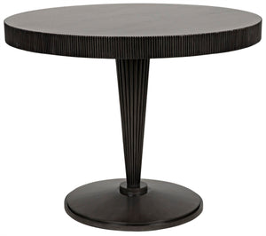 Noir Granada Dining Table, Artisan-Carved Mahogany with Hand-Rubbed Finish – Perfect for Any Dining Space GTAB532P