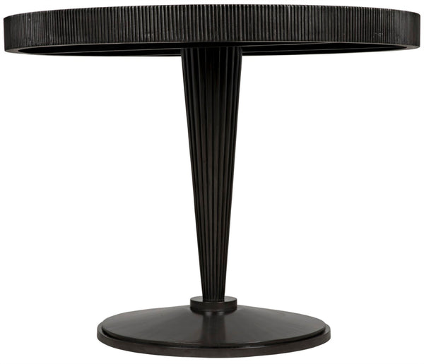 Noir Granada Dining Table, Artisan-Carved Mahogany with Hand-Rubbed Finish – Perfect for Any Dining Space GTAB532P