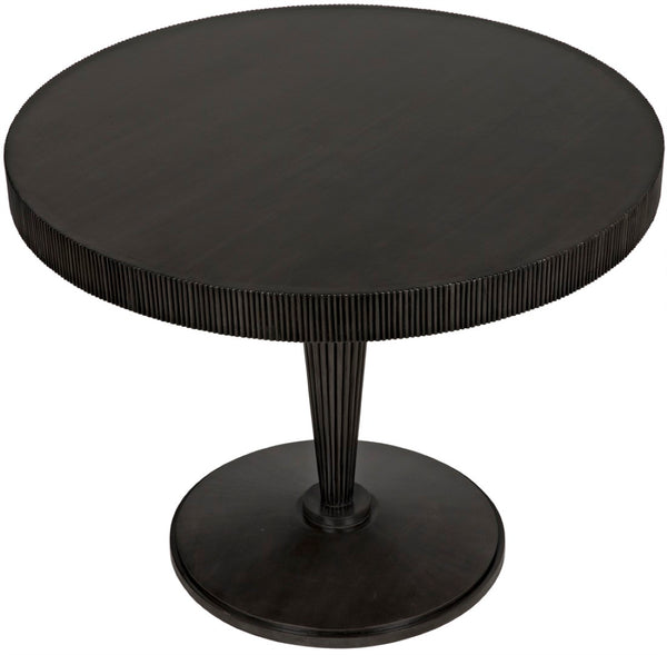 Noir Granada Dining Table, Artisan-Carved Mahogany with Hand-Rubbed Finish – Perfect for Any Dining Space GTAB532P