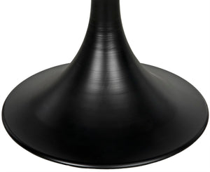 Noir Herno 48" Round Dining Table - Handcrafted Black Iron Minimalist Design for Modern Interiors GTAB542MTB