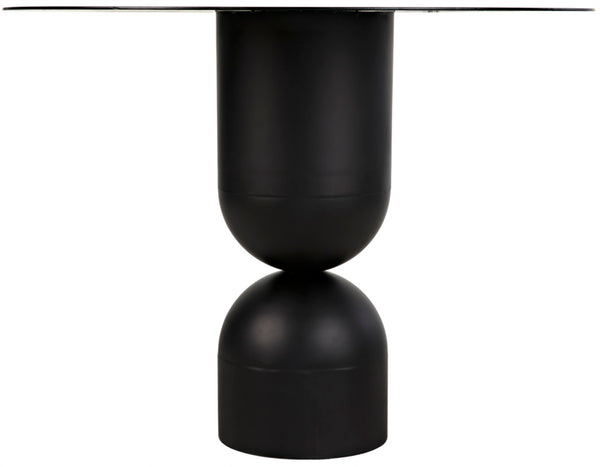 Noir Wanda Dining Table: Handcrafted Matte Black Iron, Sculptural Design for Modern & Industrial Spaces GTAB553MTB