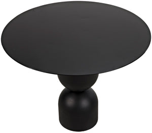 Noir Wanda Dining Table: Handcrafted Matte Black Iron, Sculptural Design for Modern & Industrial Spaces GTAB553MTB