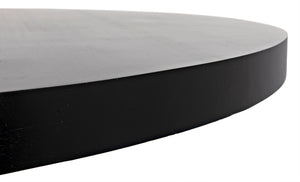 Noir Hugo Dining Table – Hand-Carved Mahogany with Sculptural Base for Elegant Dining Spaces, 60" Hand Rubbed Black GTAB558HB