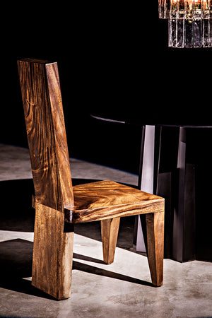 Noir Column Dining Table - Artisan Crafted Black Steel With Unique Pleating Effect & Tapered Legs, 44" Matte Black Industrial Steel Gtab559mtb