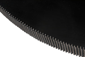 Noir Portobello Round Dining Table - Hand-Rubbed Black Finish with Golden Highlights & Ribbed Detailing GTAB560HB