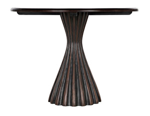 Noir Osiris Contemporary Handcrafted Dining Table in Pale Rubbed Mahogany – Perfect for Stylish Spaces GTAB564PR