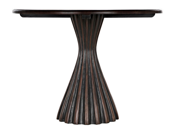 Noir Osiris Contemporary Handcrafted Dining Table in Pale Rubbed Mahogany – Perfect for Stylish Spaces GTAB564PR